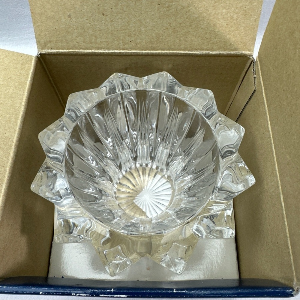 Mikasa Crystal Votive Glass Decorative Sigma Candle Holder - Picture 6 of 14